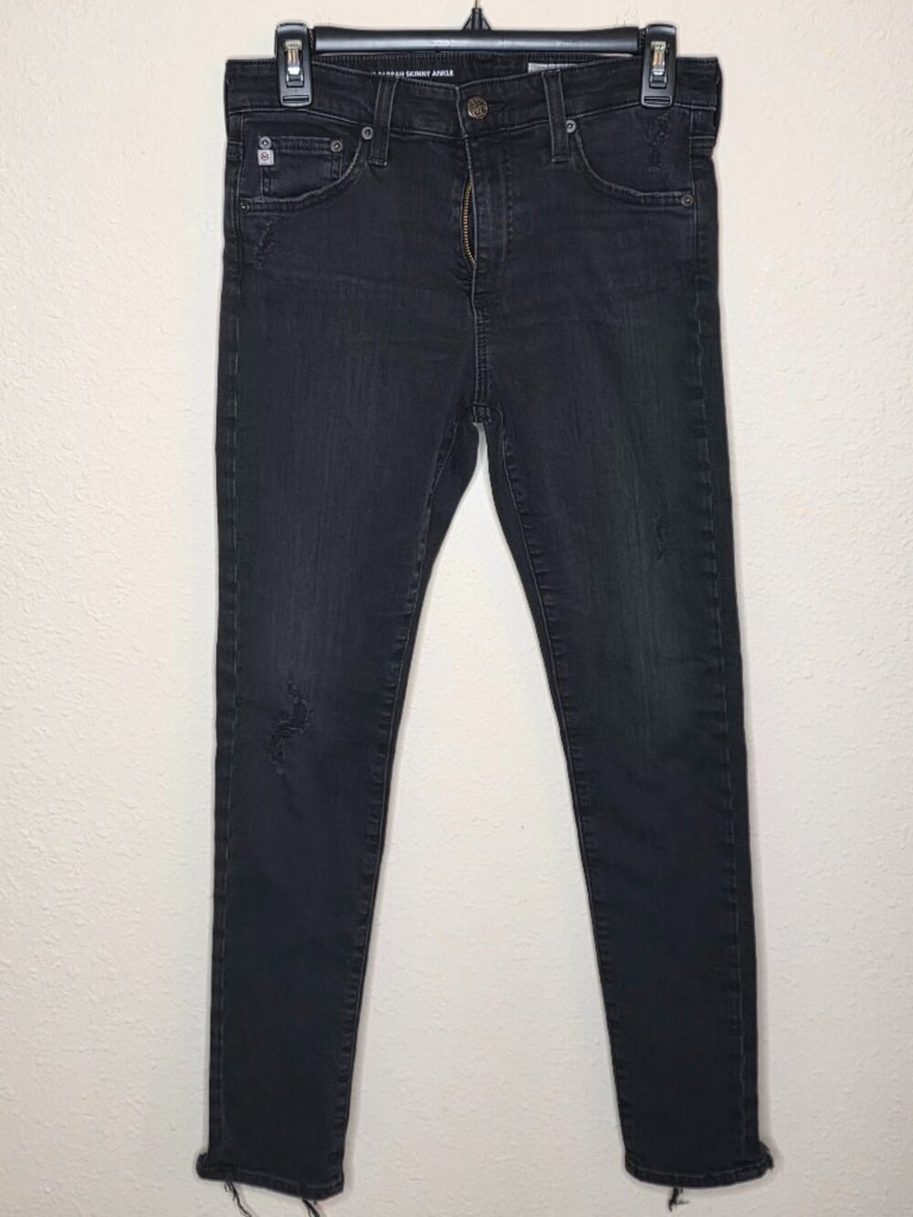 AG Adriano Goldschmied "The Farrah" High Rise, Skinny Ankle Denim Jeans, Size 27
